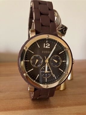 Fossil Brown and Gold Women's Chronograph Watch